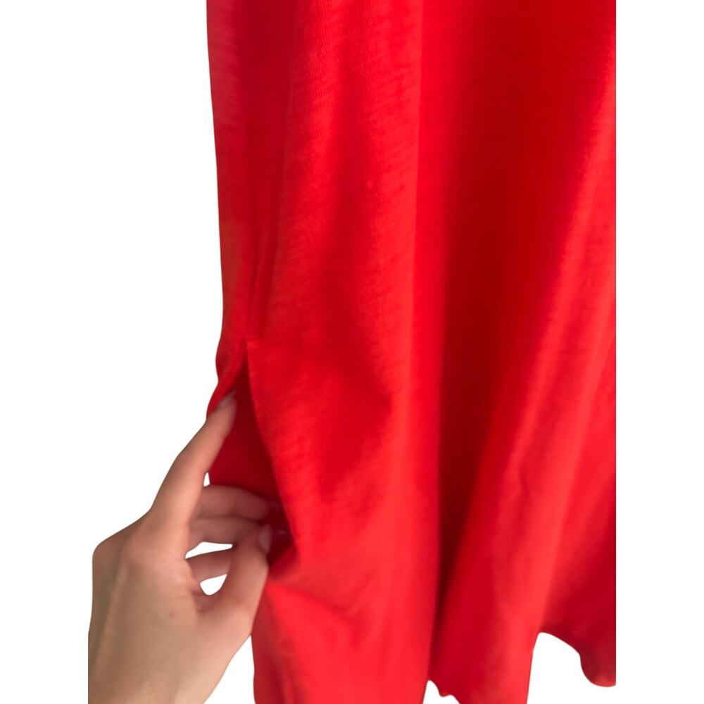 Chico’s Red Midi Dress Size 3 XL 16 18 Cotton Modal Short Sleeve NWT Soft - Picture 5 of 9